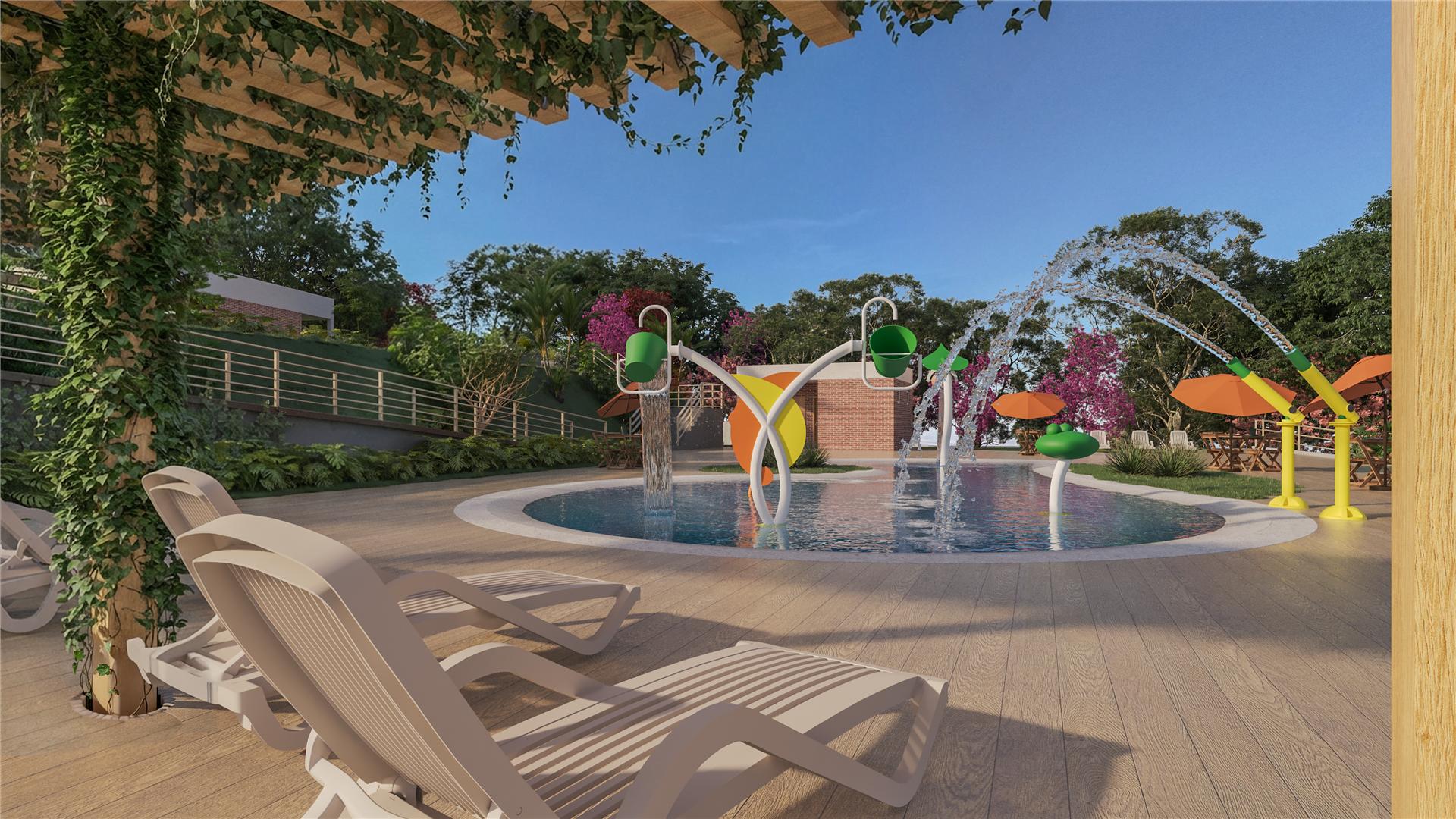 Parque Aquático Infantil no Loteamento Quinta das Flores